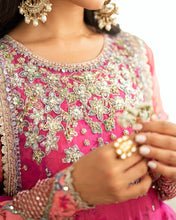 Mushq Ready to Wear Magenta Embellished Chiffon Formal Suit – MFF8