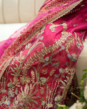 Mushq Ready to Wear Magenta Embellished Chiffon Formal Suit – MFF8