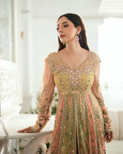 Mushq Ready to Wear Lime Yellow Embellished Chiffon Formal Dress – MFF9