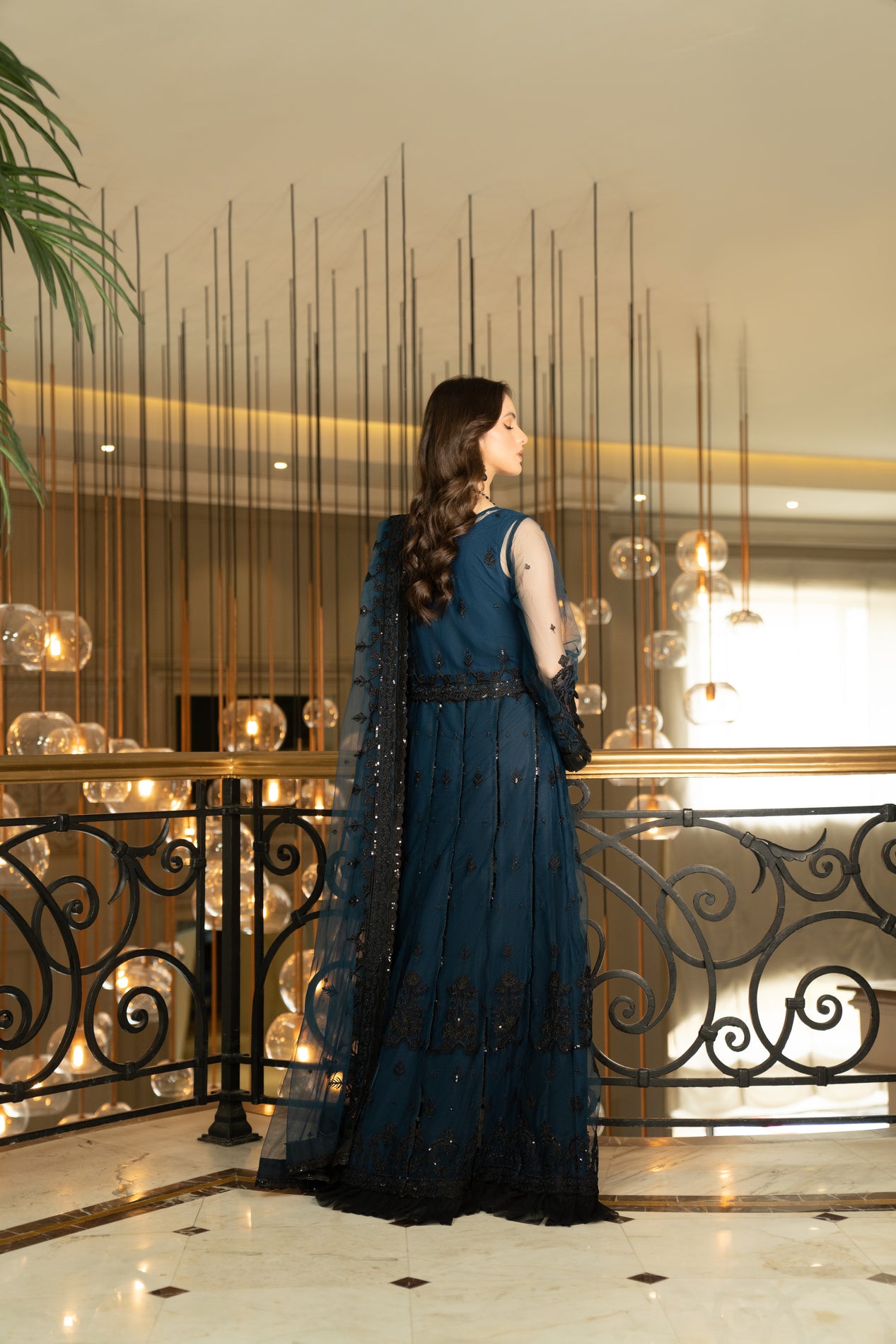 3pc Noorma Kamal Net Formal Embroiderd Dress 06