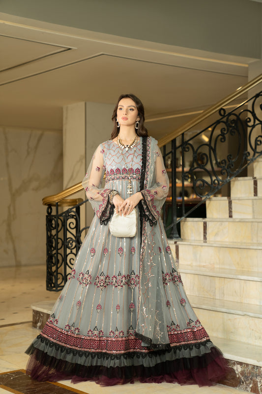 3pc Noorma Kamal Net Formal Embroiderd Dress 10