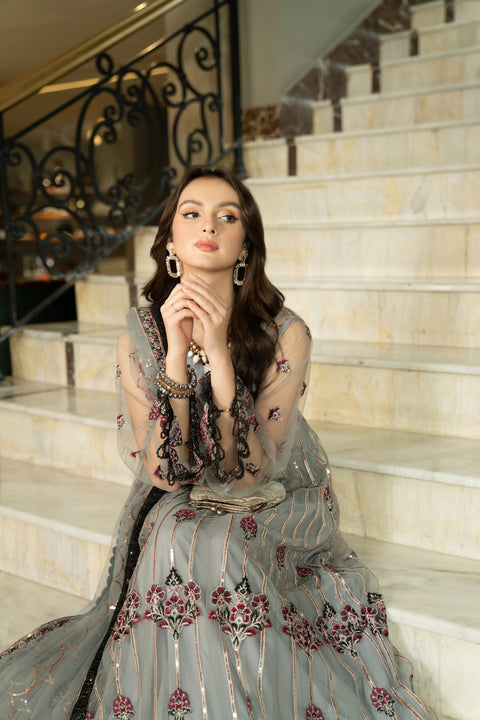 3pc Noorma Kamal Net Formal Embroiderd Dress 10