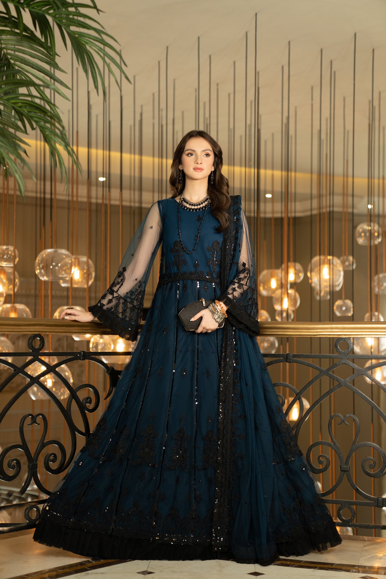 3pc Noorma Kamal Net Formal Embroiderd Dress 06