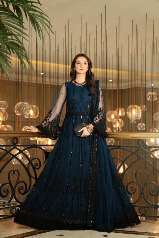 3pc Noorma Kamal Net Formal Embroiderd Dress 06