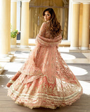 Mushq 3pc Peach Formal Lehenga Dress – Naina