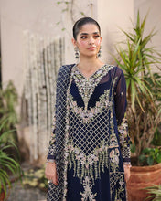 Nilofar 3pc Embroidered Chiffon Suit with Net Dupatta & Lehenga – Ready to Wear