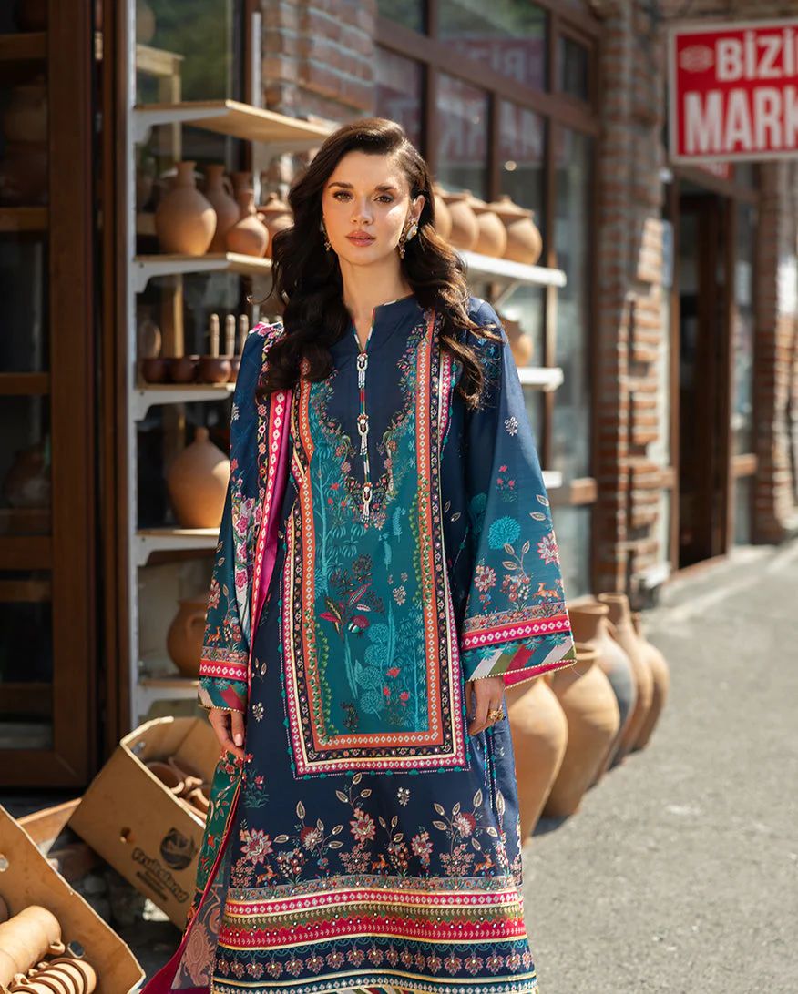 Mushq Nova Bloom Hand-Embellished Raw Silk 3pc Dress MHL6