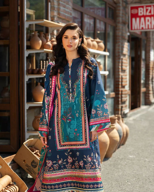 Mushq Nova Bloom Hand-Embellished Raw Silk 3pc Dress MHL6