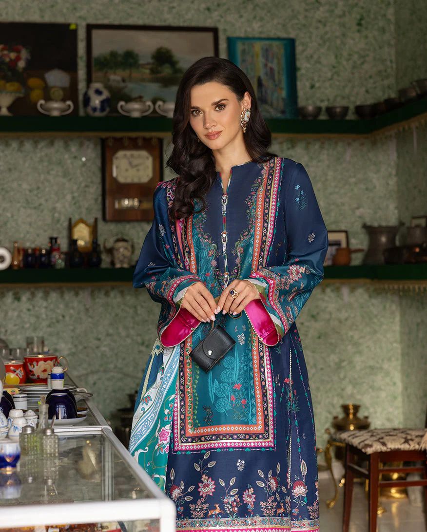 Mushq Nova Bloom Hand-Embellished Raw Silk 3pc Dress MHL6