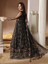 3pc Embroidered Net Open Maxi with Dupatta Zevar by Aroosh