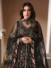 3pc Embroidered Net Open Maxi with Dupatta Zevar by Aroosh
