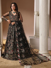 3pc Embroidered Net Open Maxi with Dupatta Zevar by Aroosh