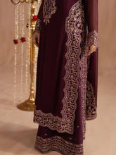 Mohagni 3pc Purple Embroidered Chiffon Suit – MSS14