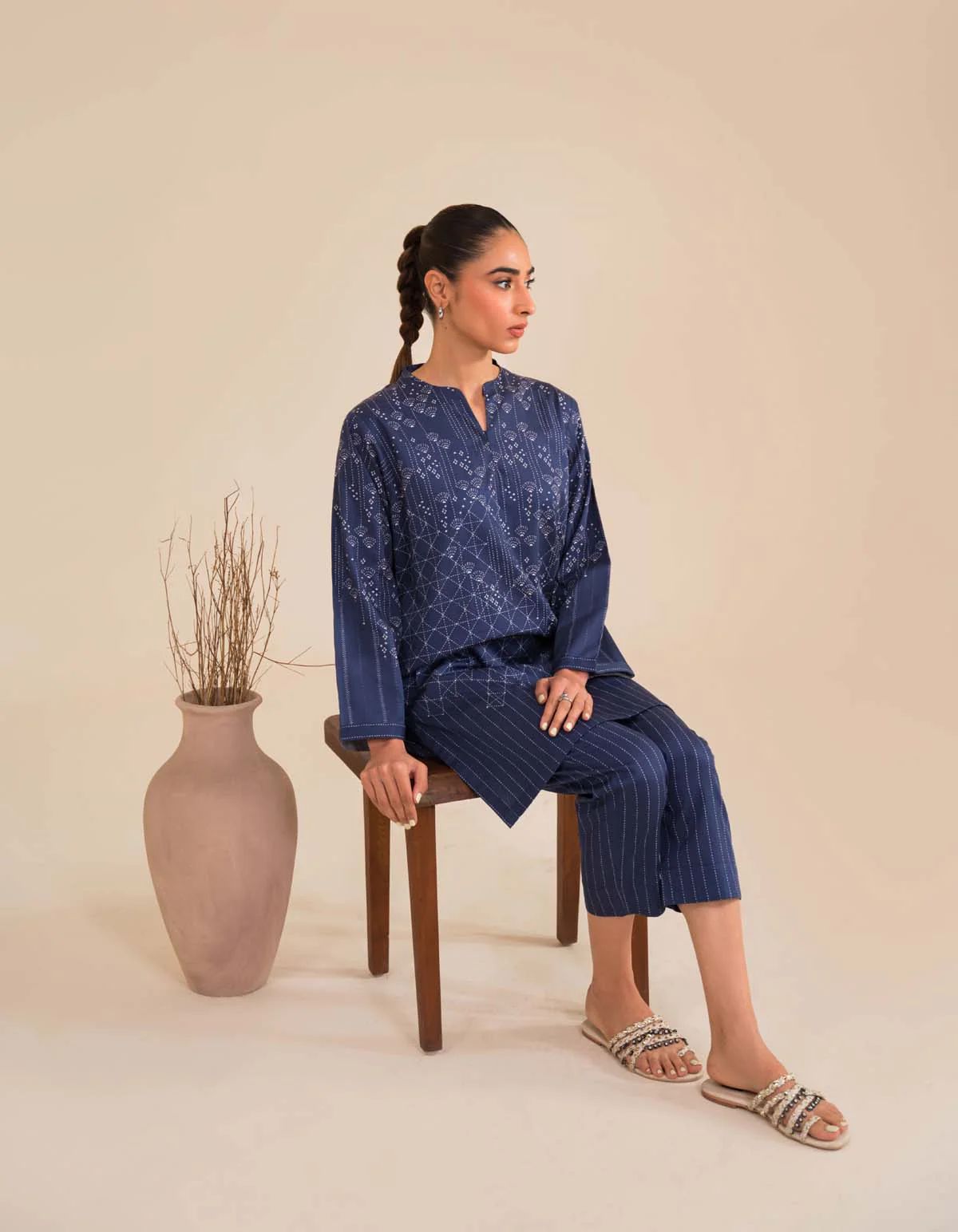 Regal Cotton Satin Dress by Sahar