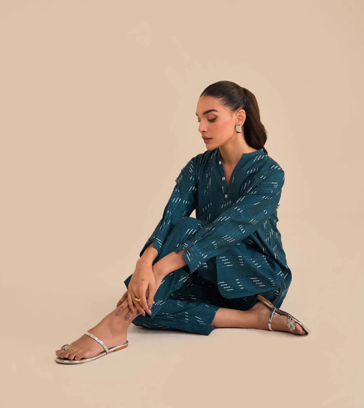 Rhythm Cotton Satin Dress by Sahar