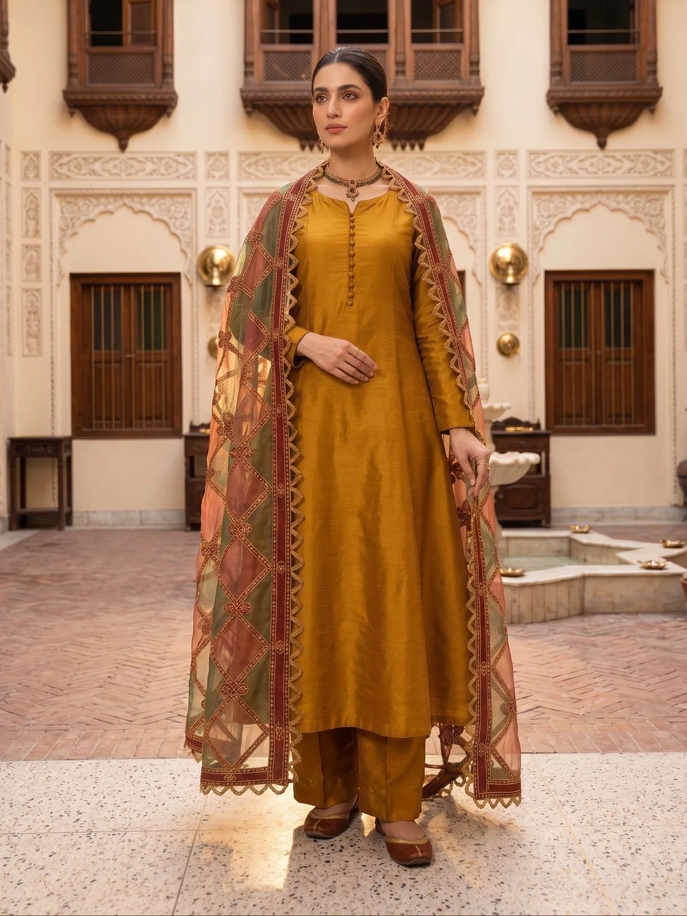 Mohagni 3pc Indian Raw Silk Frock Suit – MSS13