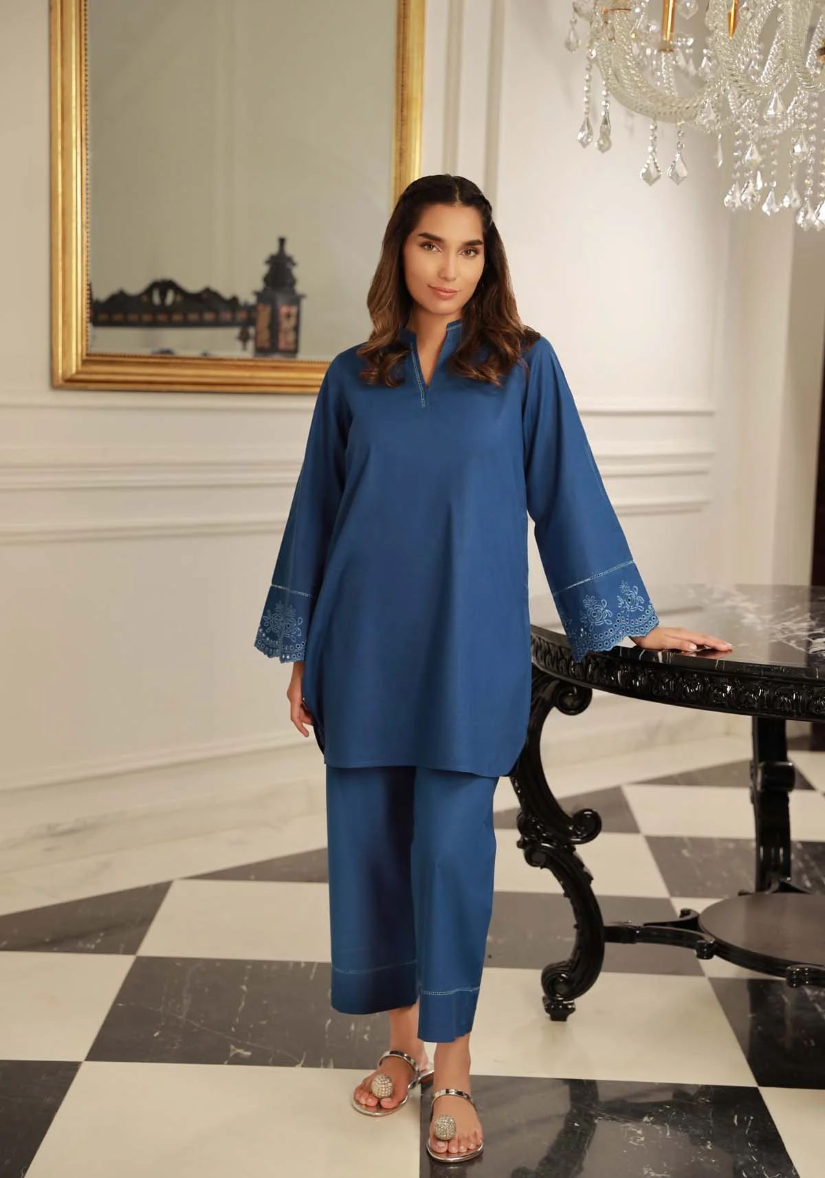 Sapphire Cross Hatch Dress by Sahar