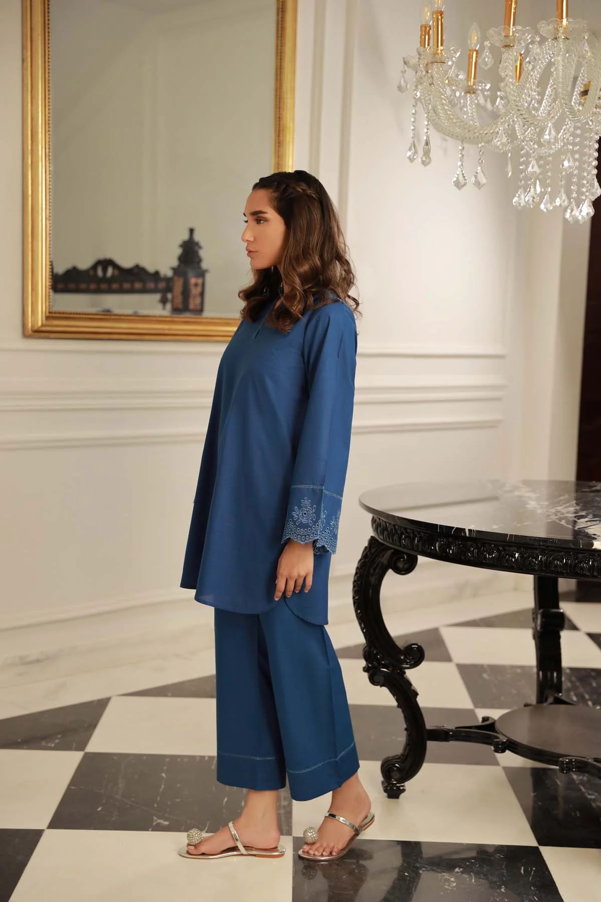 Sapphire Cross Hatch Dress by Sahar