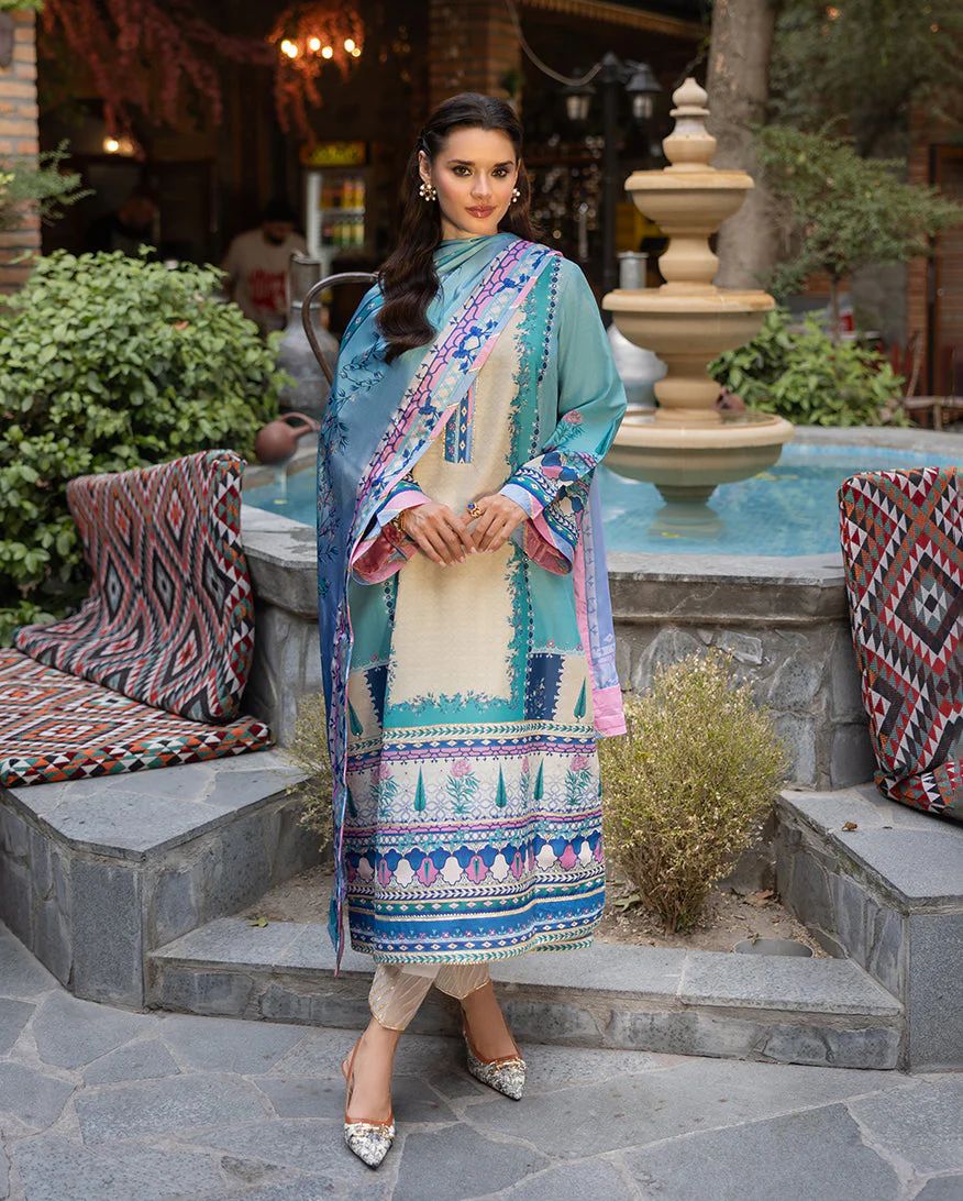 Mushq Seraphic Dust Hand-Embellished Raw Silk 3pc Dress MHL8