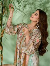 Sakeena SK10 Pastel Printed Silk Kaftan with Trousers – Ready to Wear 2pc Suit