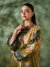 Sakeena SK2 Printed Silk Kaftan with Trousers – Ready to Wear 2pc Suit
