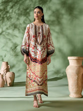 Sakeena SK5 Ivory Printed Silk Kaftan with Trousers – Ready to Wear 2pc Suit