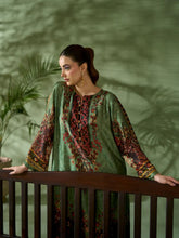 Sakeena SK6 Green Printed Silk Kaftan with Trousers – Ready to Wear 2pc Suit