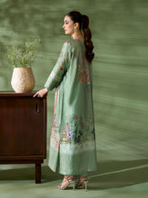 Sakeena SK9 Mint Printed Silk Kaftan with Trousers – Ready to Wear 2pc Suit