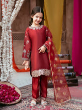 Rangrez by Mona 3pc Embroidered Silk Palazzo Suit RG1