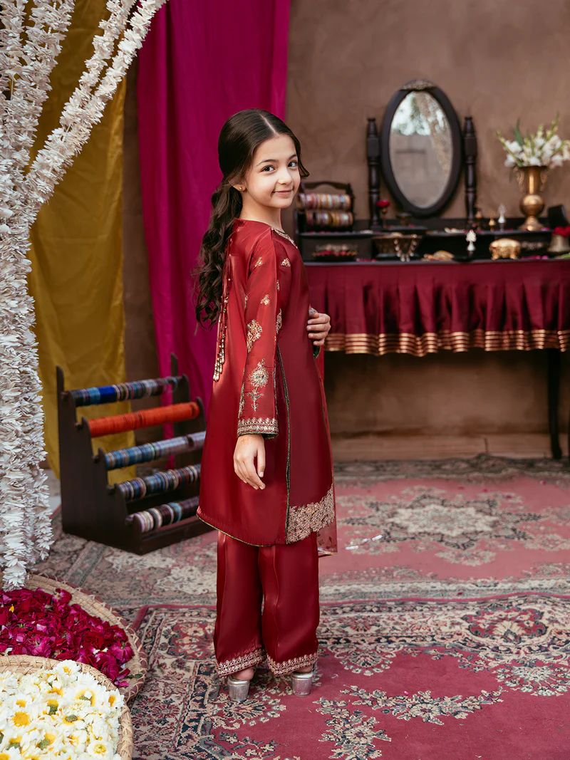 Rangrez by Mona 3pc Embroidered Silk Palazzo Suit RG1