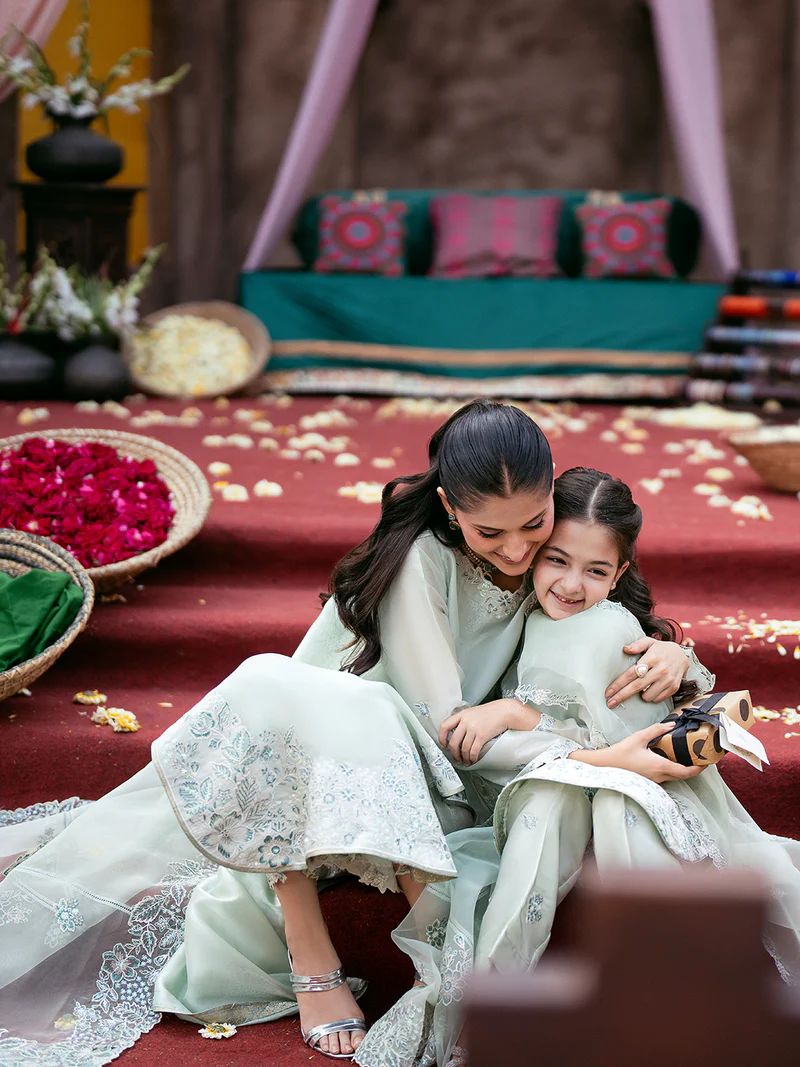 Rangrez by Mona 3pc Embroidered Silk Palazzo Suit RG2