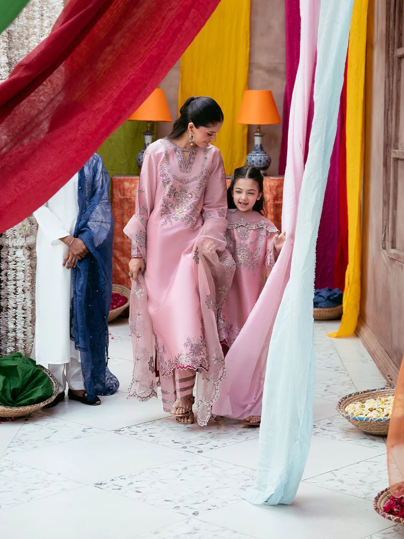 Rangrez by Mona 3pc Embroidered Silk Palazzo Suit RG4