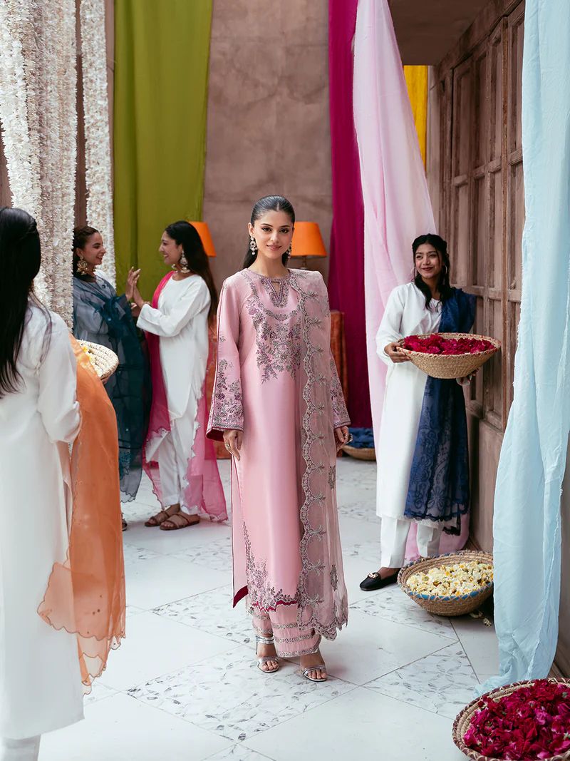 Rangrez by Mona 3pc Embroidered Silk Palazzo Suit RG4