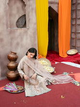 Rangrez by Mona 3pc Embroidered Silk Palazzo Suit RG5