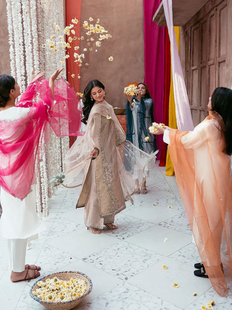 Rangrez by Mona 3pc Embroidered Silk Palazzo Suit RG5