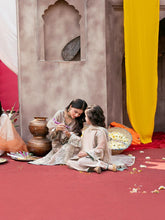 Rangrez by Mona 3pc Embroidered Silk Palazzo Suit RG5