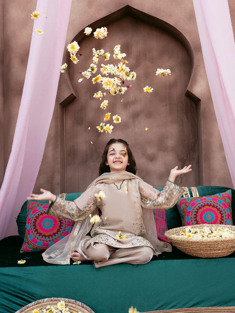 Rangrez by Mona 3pc Embroidered Silk Palazzo Suit RG5