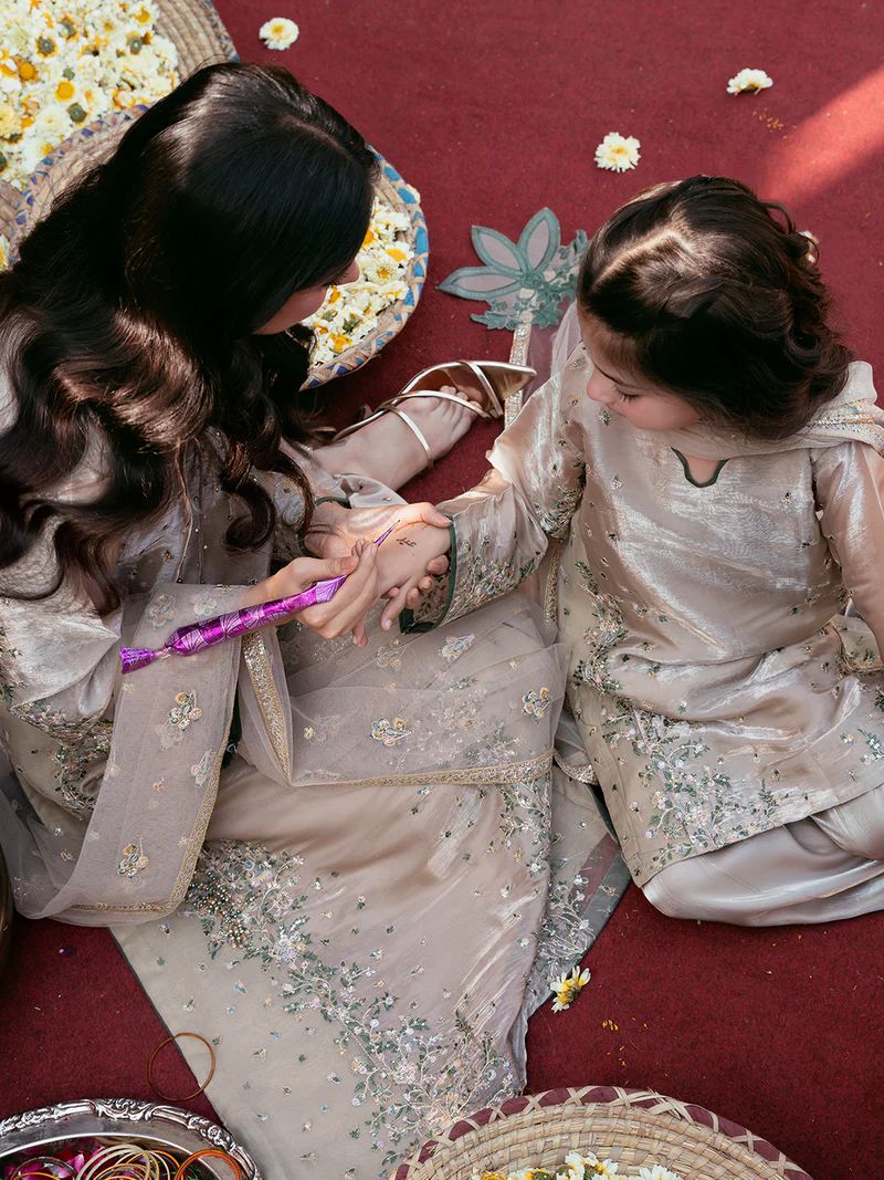 Rangrez by Mona 3pc Embroidered Silk Palazzo Suit RG5