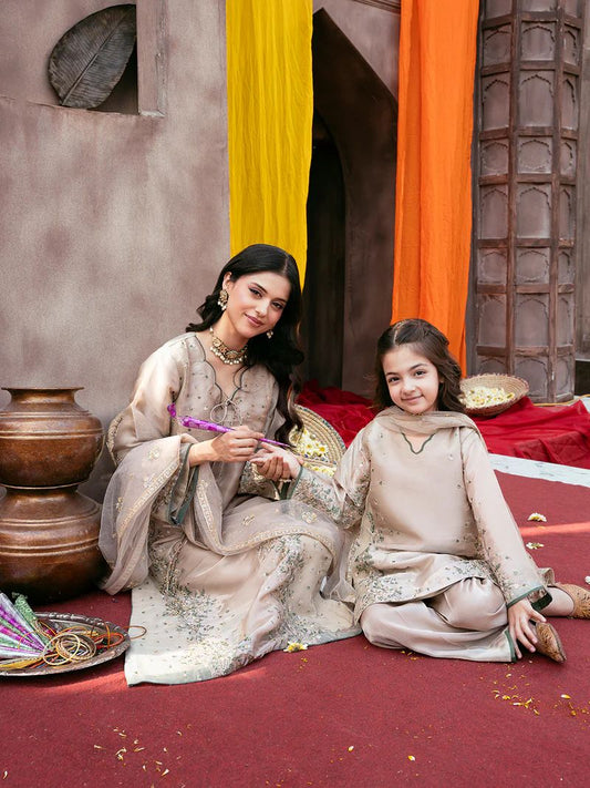 Rangrez by Mona 3pc Embroidered Silk Palazzo Suit RG5