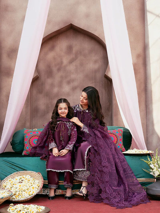 Rangrez by Mona 3pc Embroidered Silk Palazzo Suit RG7