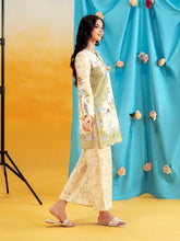 Aabpara 2pc Ivory Floral Pure Lawn Palazzo Suit – ROZ3
