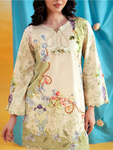 Aabpara 2pc Ivory Floral Pure Lawn Palazzo Suit – ROZ3