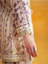 Aabpara 2pc Cream Paisley Pure Lawn Palazzo Suit – ROZ4