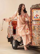 Mona Mausam MM1 Ready to Wear 2pc Printed Blended Lawn Suit – Peach Floral