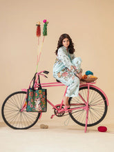 Mona Mausam MM3 Ready to Wear 2pc Printed Blended Lawn Suit – Powder Blue Floral