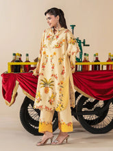 Mona Mausam MM4 Ready to Wear 2pc Printed Blended Lawn Suit – Butter Yellow Tropical
