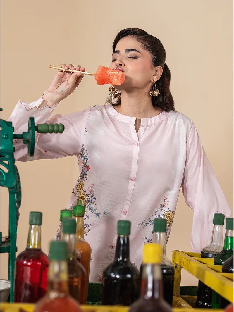 Mona Mausam MM5 Ready to Wear 2pc Printed Blended Lawn Suit – Blush Pink Floral