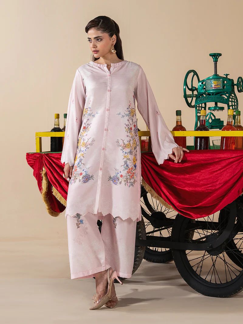 Mona Mausam MM5 Ready to Wear 2pc Printed Blended Lawn Suit – Blush Pink Floral