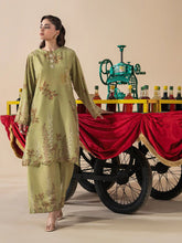 Mona Mausam MM7 Ready to Wear 2pc Printed Blended Lawn Suit – Olive Green Floral