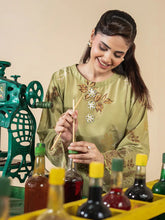Mona Mausam MM7 Ready to Wear 2pc Printed Blended Lawn Suit – Olive Green Floral
